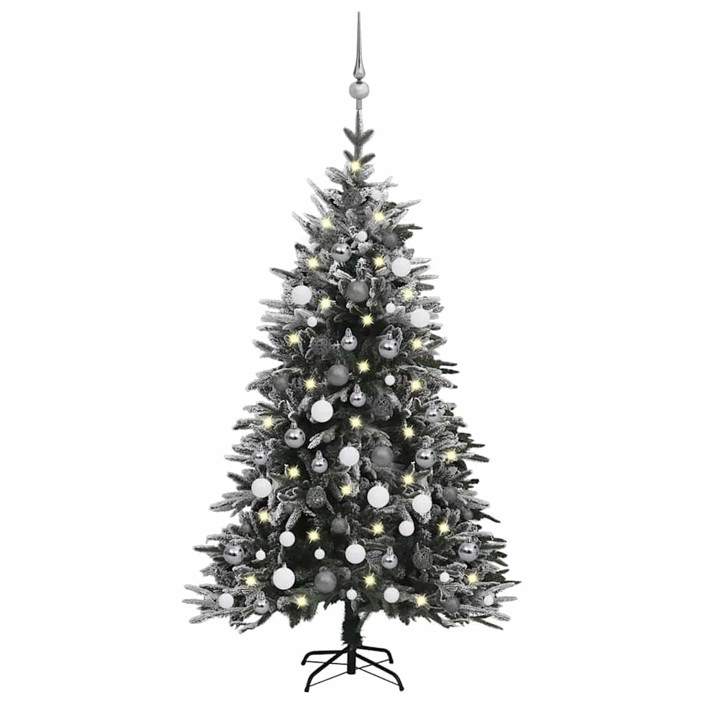Artificial Christmas Tree Green, white PVC, PE, Steel Medium