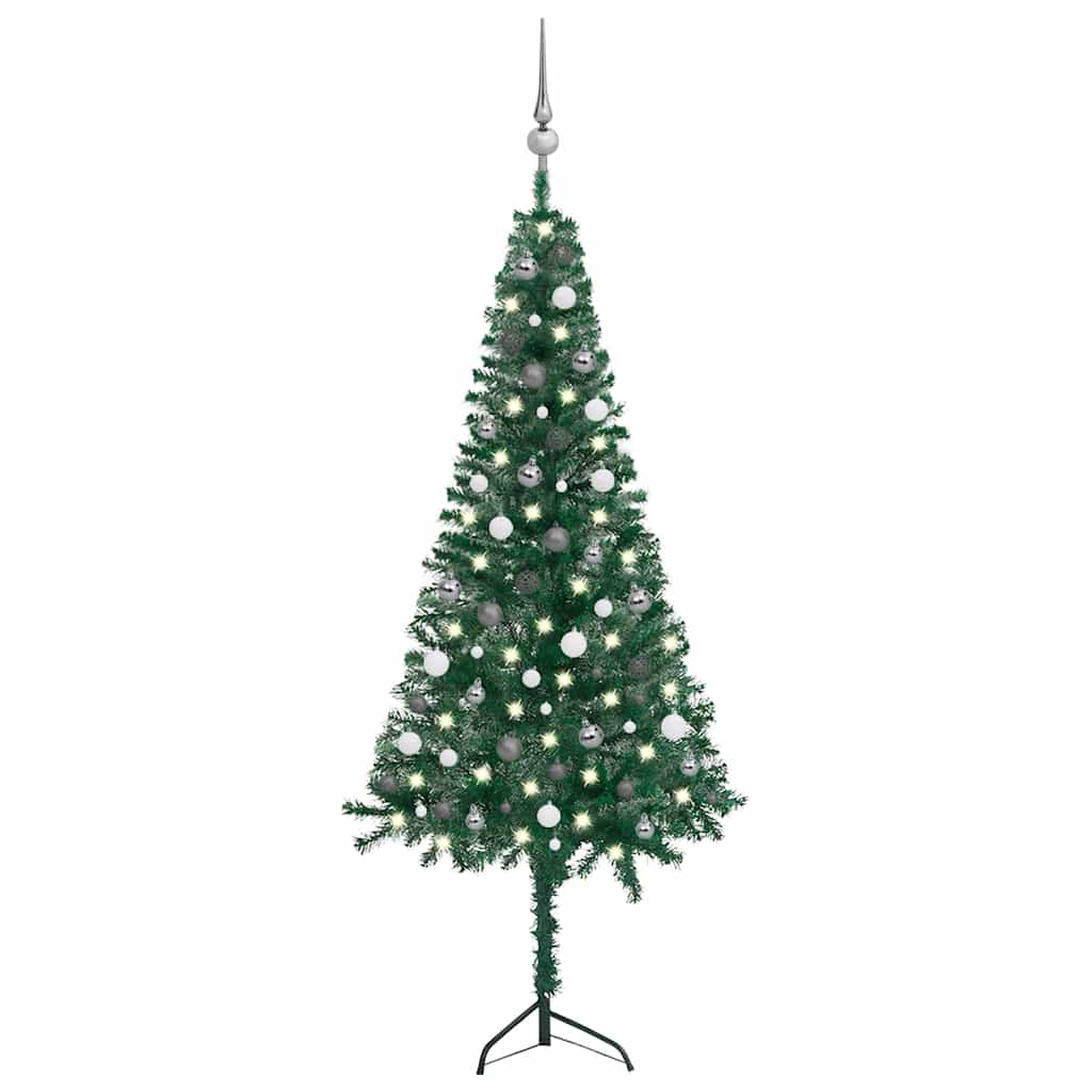 Artificial Christmas Tree Green PVC 82.7 in Decorative Inlays