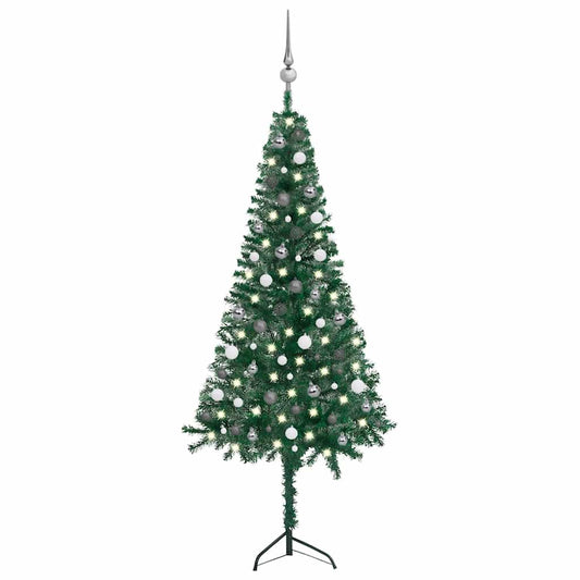 Artificial Christmas Tree Green PVC 82.7 in Decorative Inlays
