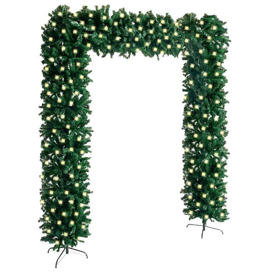 Christmas Tree Arch with LEDs Green 94.5"