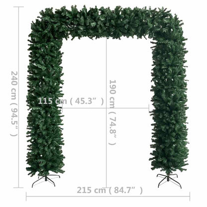 Christmas Tree Arch with LEDs Green 94.5"
