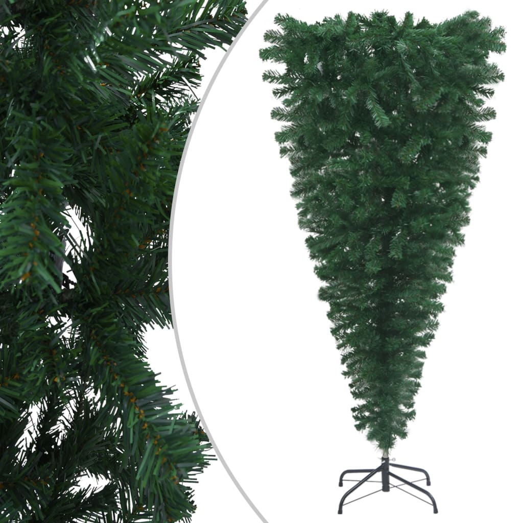 Upside-down Artificial Pre-lit Christmas Tree Green 94.5"