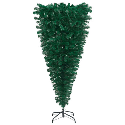 Upside-down Artificial Pre-lit Christmas Tree with Ball Set 47.2"