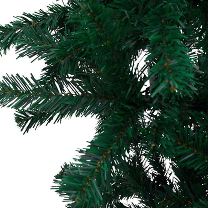 Upside-down Artificial Pre-lit Christmas Tree with Ball Set 47.2"
