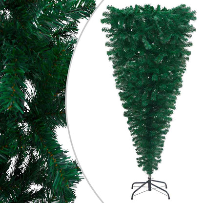 Upside-down Artificial Pre-lit Christmas Tree with Ball Set 82.7"