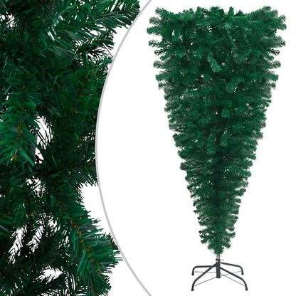 Upside-down Artificial Pre-lit Christmas Tree with Ball Set 82.7"