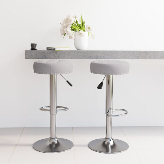 Bar Stool Set of 2 Grey