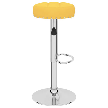Bar Stool Set of 2 Mustard Yellow