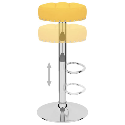 Bar Stool Set of 2 Mustard Yellow