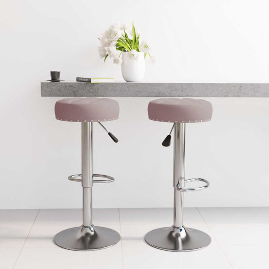 Bar Stool Set of 2 Taupe