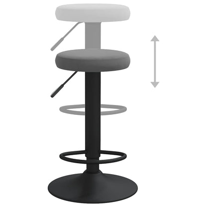 Bar Stool Set of 2 Dark Gray