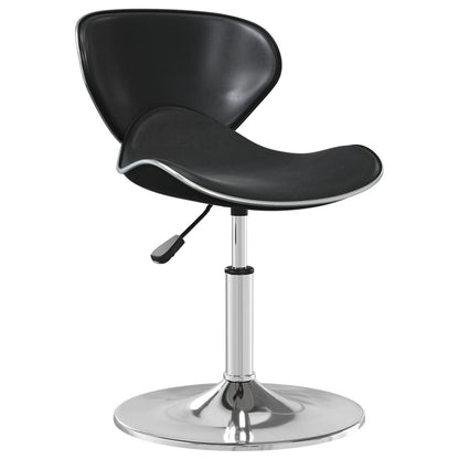 Bar Stool Black Faux leather, chromed steel Adjustable Swivel