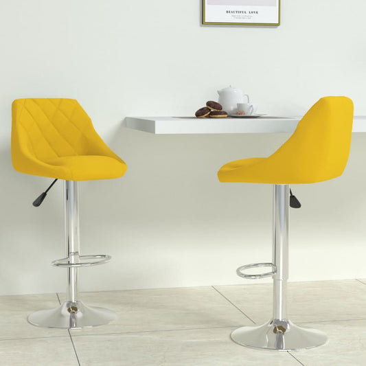 Bar Stool Set of 2 Mustard yellow