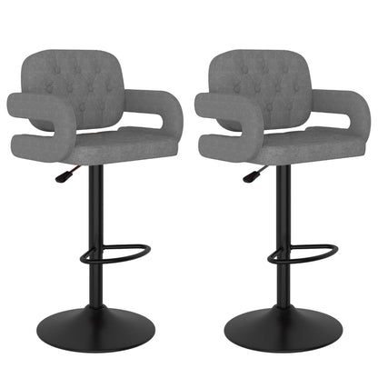 Bar Stool Set of 2 Light grey