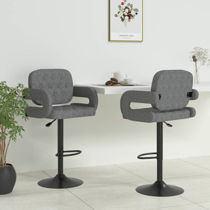 Bar Stool Set of 2 Light grey
