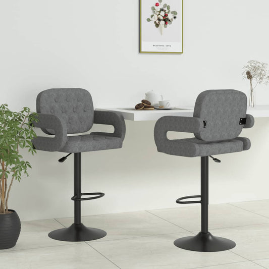 Bar Stool Set of 2 Light grey