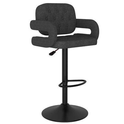 Bar Stool Set of 2 Dark grey