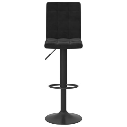 Bar Stool Set of 2 Black Steel Adjustable Height Bar Stool