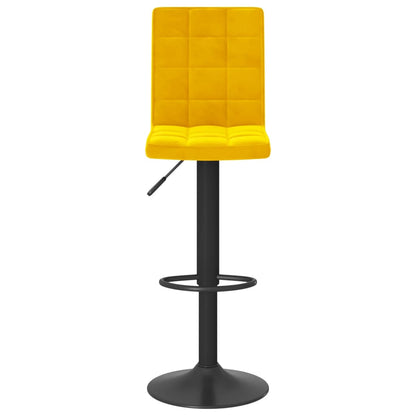 Bar Stool Set of 2 Mustard Yellow