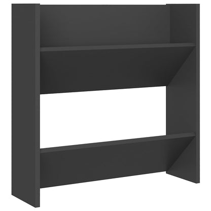 Wall Shoe Cabinet Set of 4 Gray Engineered wood