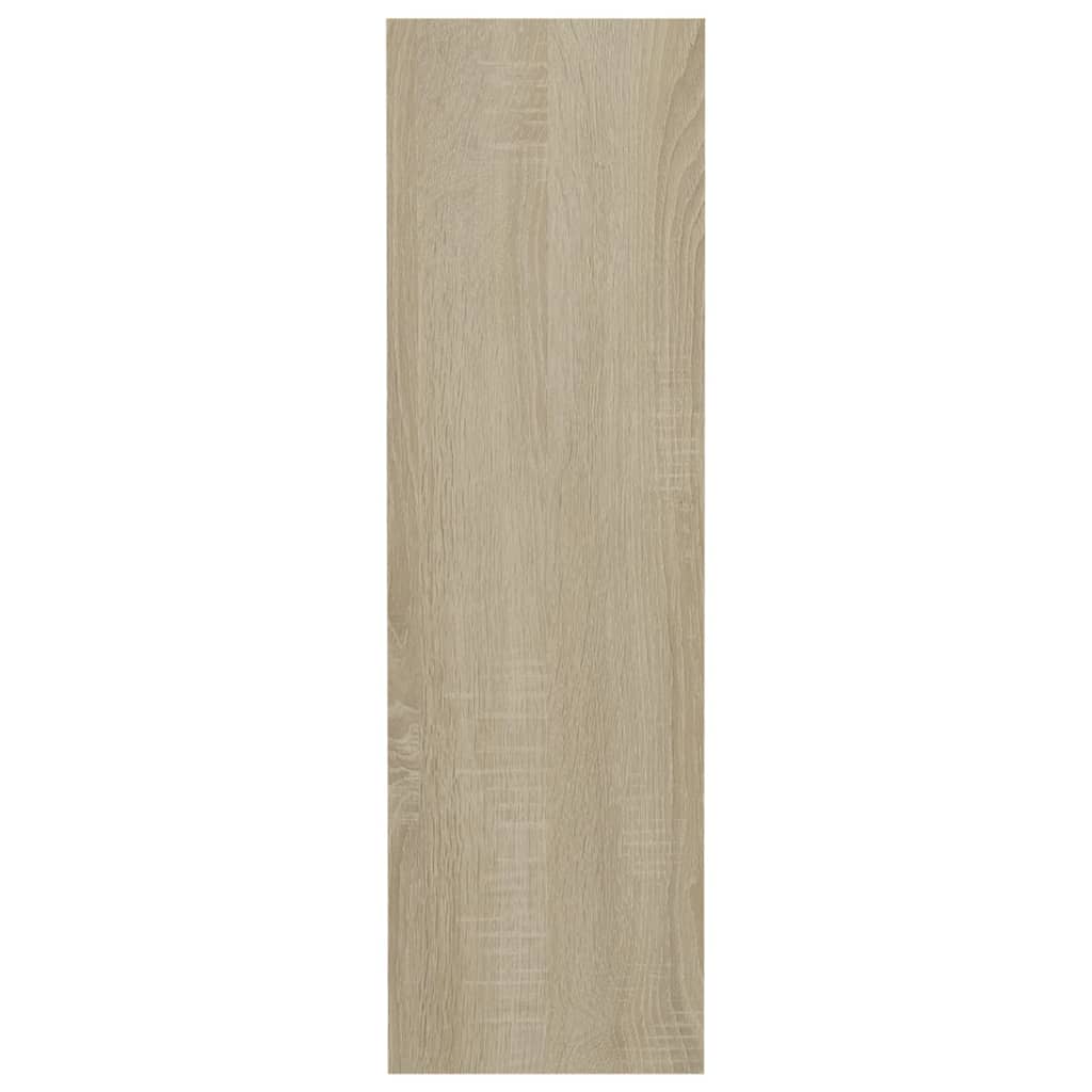 Wall Shoe Cabinet Set of 2 White and sonoma oak Engineered wood