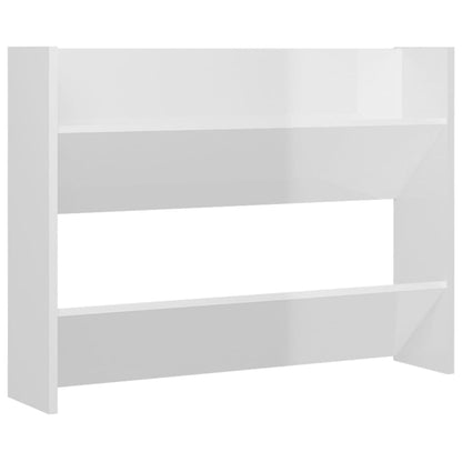 Wall Shoe Cabinets 2 pcs High Gloss White 31.5"x7.1"x23.6" Engineered Wood