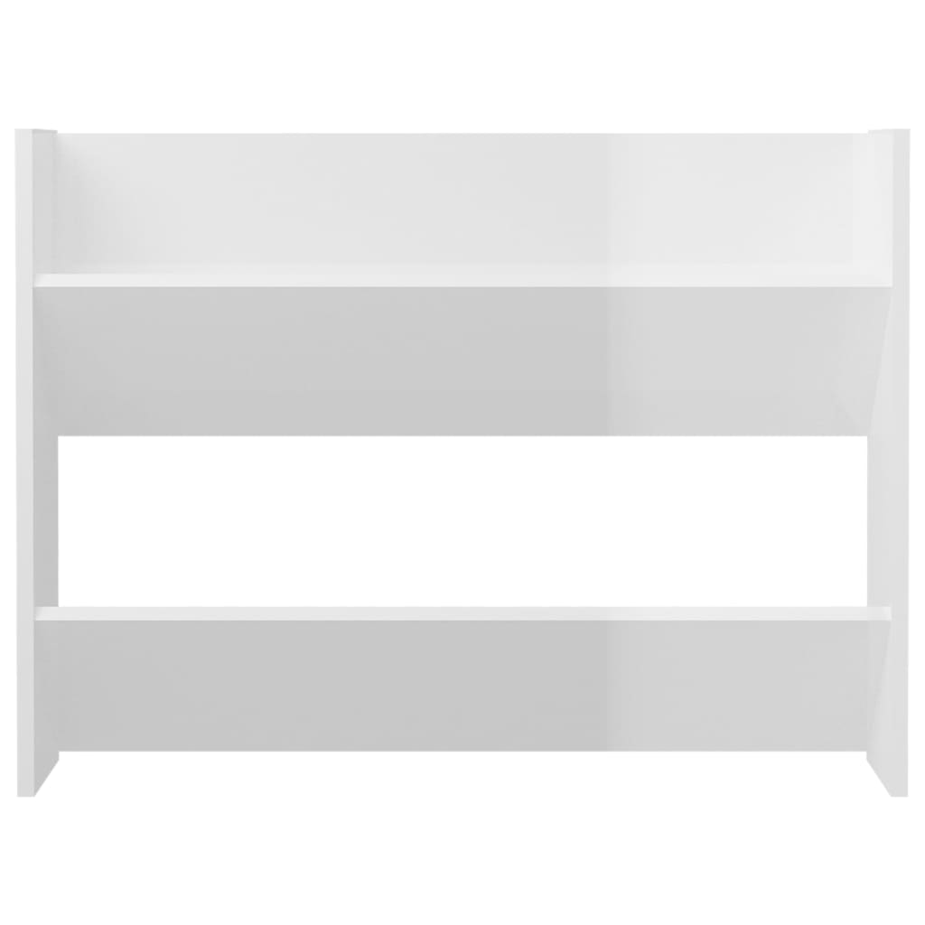 Wall Shoe Cabinets 2 pcs High Gloss White 31.5"x7.1"x23.6" Engineered Wood
