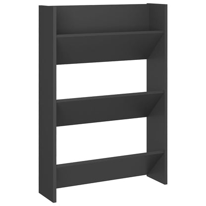 Wall Shoe Cabinet Set of 2 Grey Engineered wood Compact