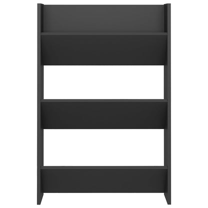 Wall Shoe Cabinet Set of 2 Grey Engineered wood Compact