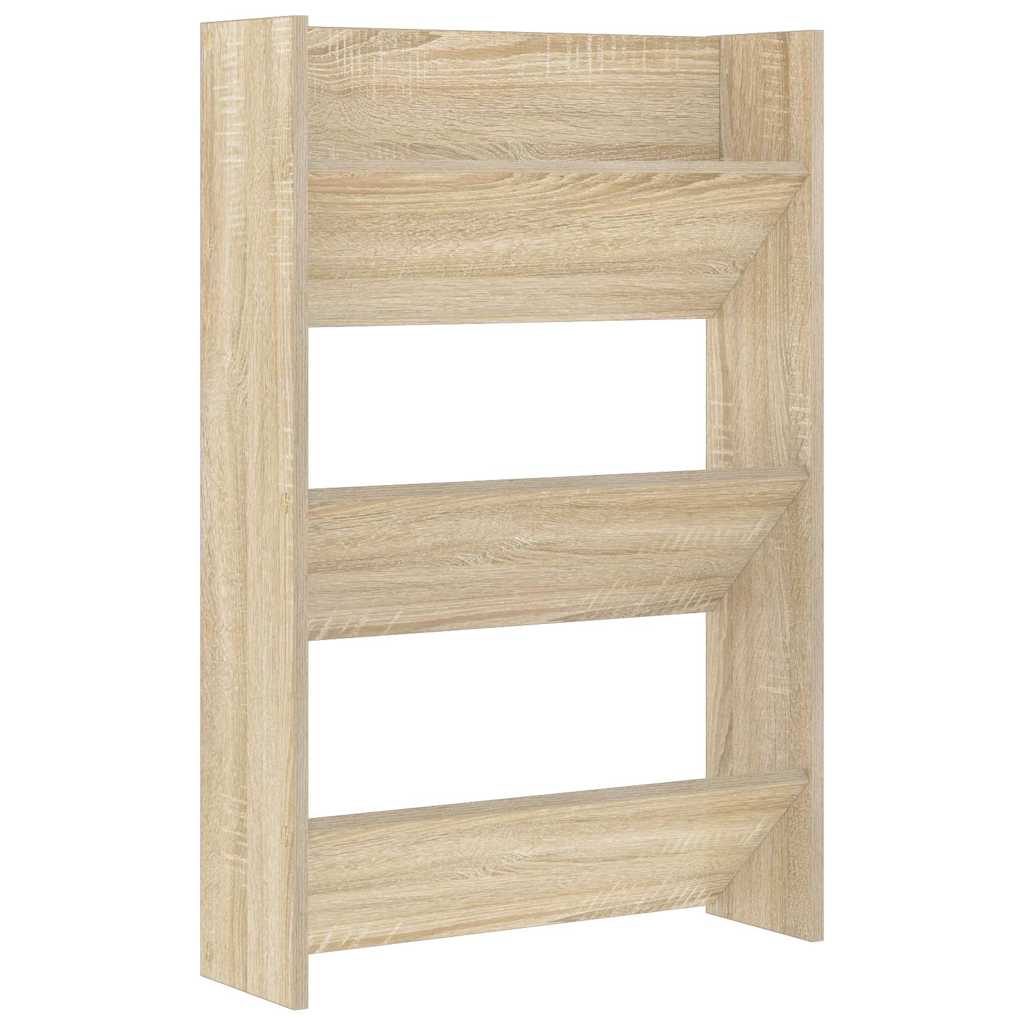 Wall Shoe Cabinets 2 pcs Sonoma Oak 23.6"x7.1"x35.4" Engineered Wood