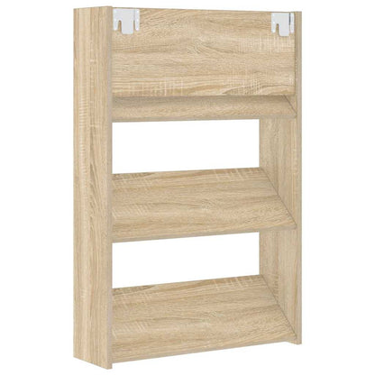 Wall Shoe Cabinets 2 pcs Sonoma Oak 23.6"x7.1"x35.4" Engineered Wood
