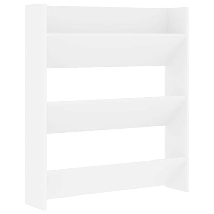 Wall Shoe Cabinet White 31.5x7.1x35.4" Engineered Wood