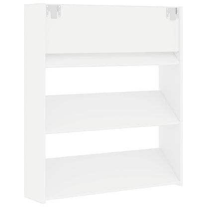 Wall Shoe Cabinet White 31.5x7.1x35.4" Engineered Wood