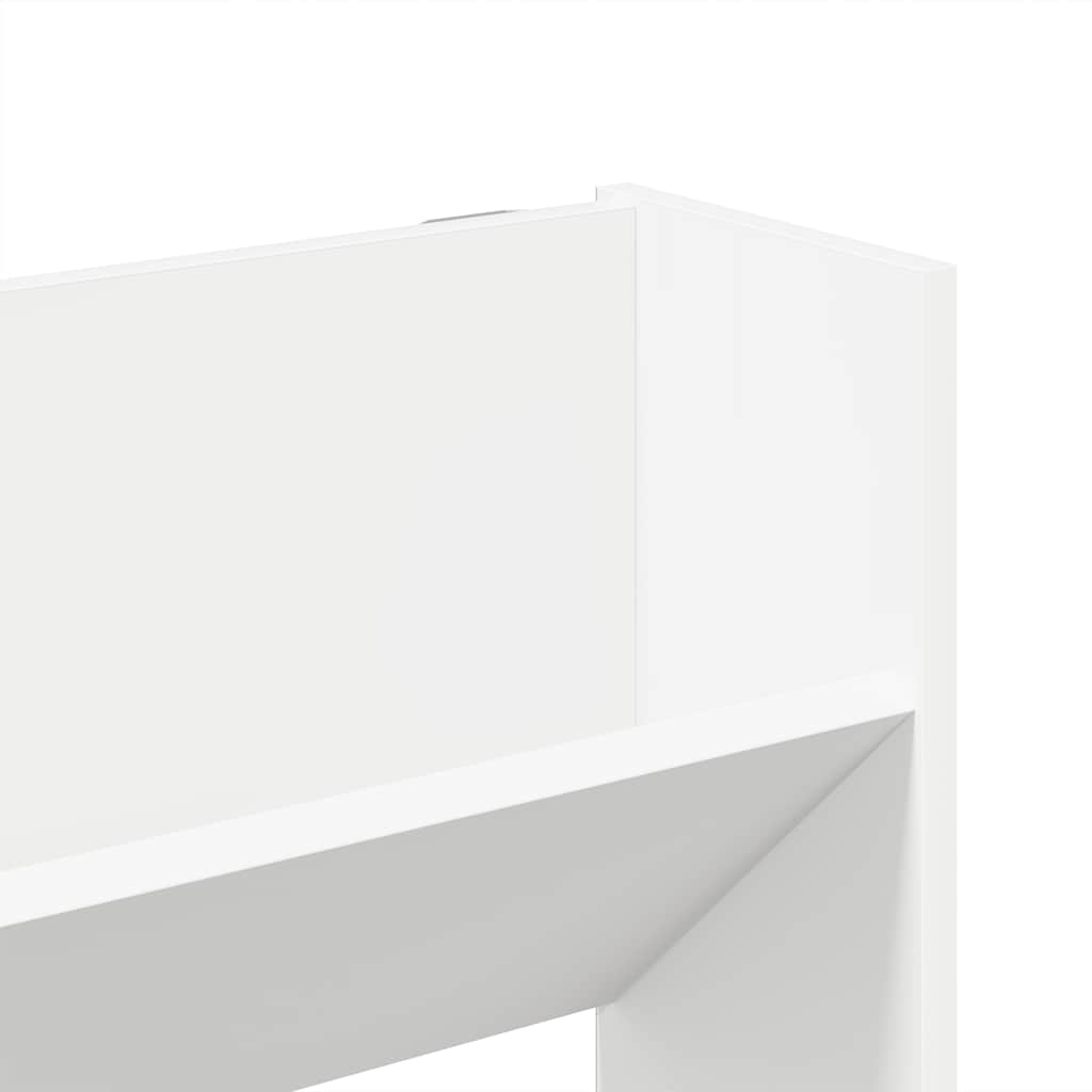 Wall Shoe Cabinet White 31.5x7.1x35.4" Engineered Wood