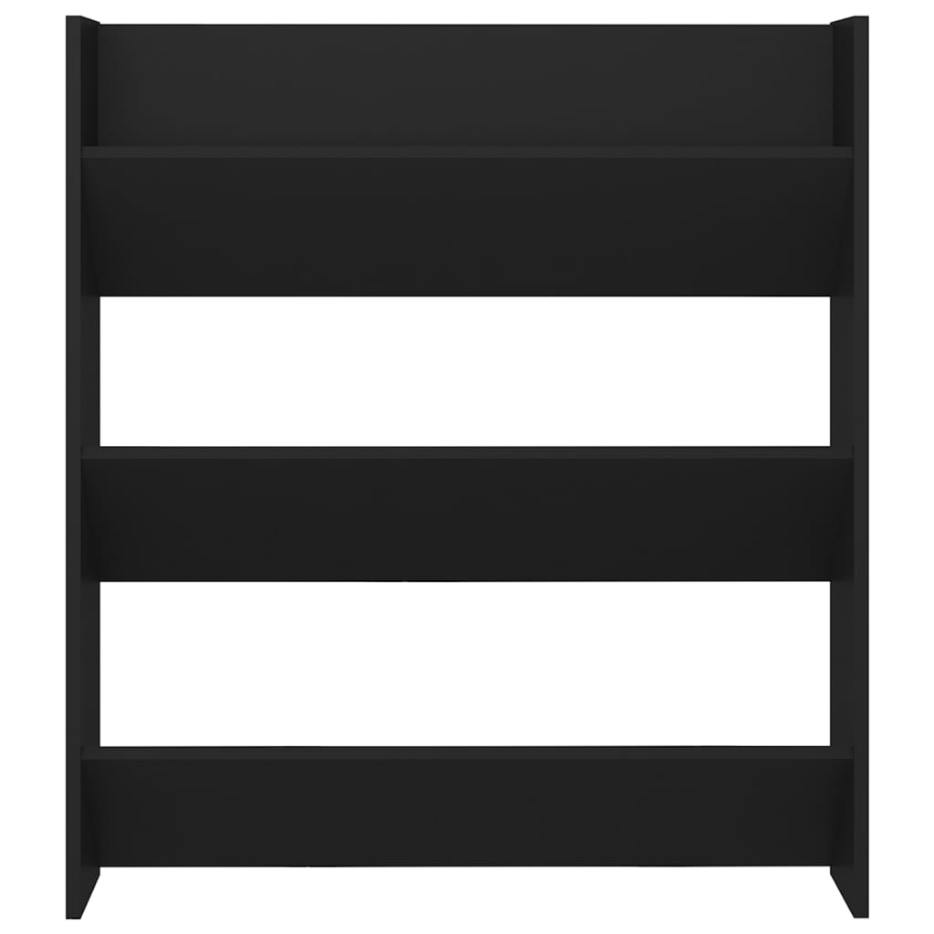 Wall Shoe Cabinet Black 31.5x7.1x35.4" Engineered Wood