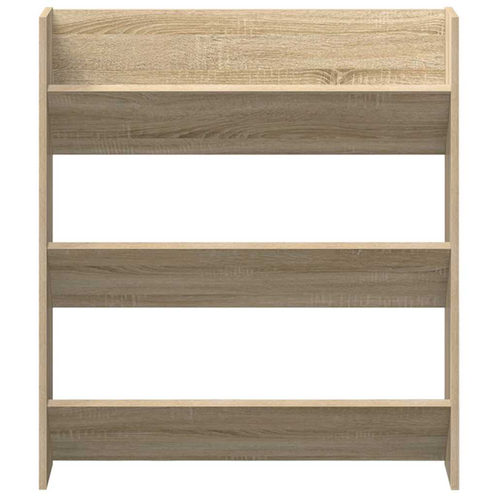 Wall Shoe Cabinet Sonoma Oak 31.5x7.1x35.4" Engineered Wood