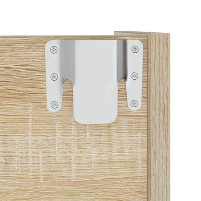 Wall Shoe Cabinet Sonoma Oak 31.5x7.1x35.4" Engineered Wood