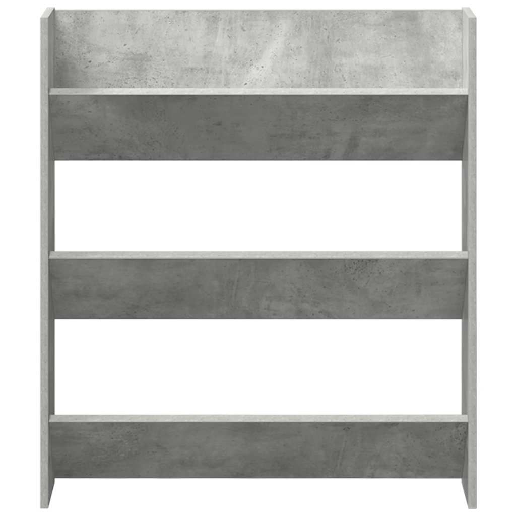 Wall Shoe Cabinet Concrete Gray 31.5"x7.1"x35.4" Engineered Wood