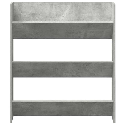 Wall Shoe Cabinet Concrete Gray 31.5"x7.1"x35.4" Engineered Wood