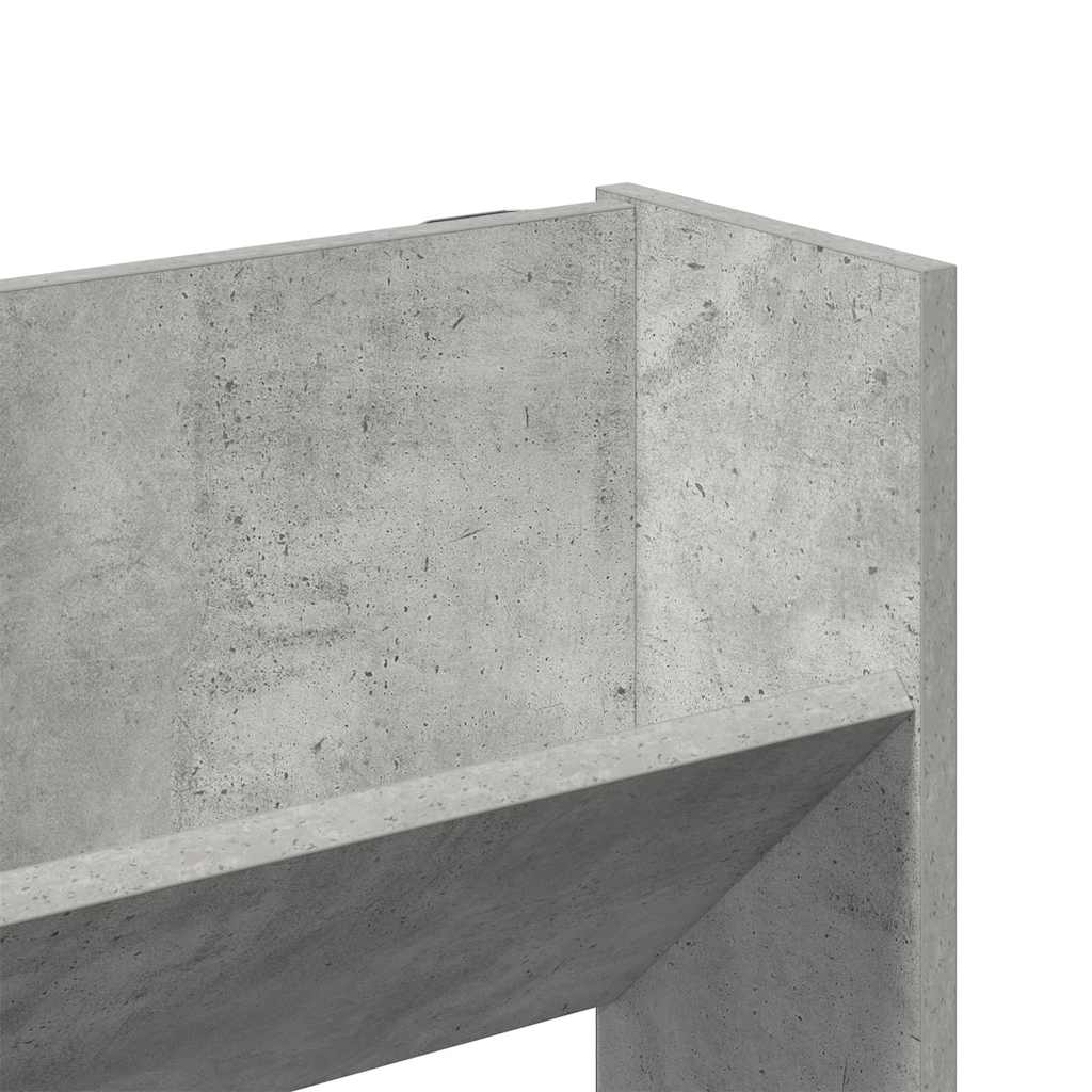 Wall Shoe Cabinet Concrete Gray 31.5"x7.1"x35.4" Engineered Wood