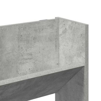 Wall Shoe Cabinet Concrete Gray 31.5"x7.1"x35.4" Engineered Wood