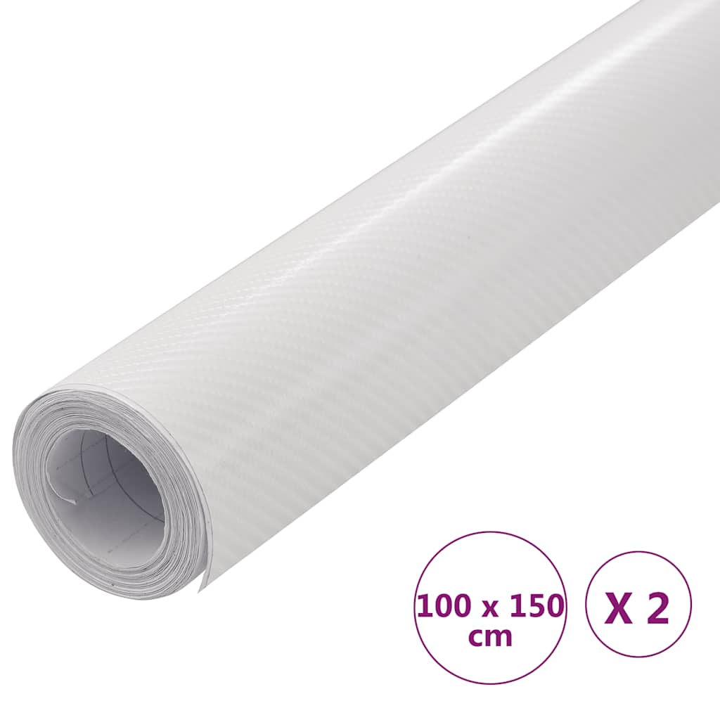 Car Films 2 pcs 4D White 39.4x59.1"
