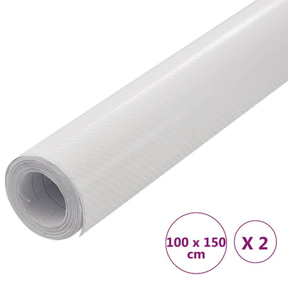 Car Films 2 pcs 4D White 39.4x59.1"