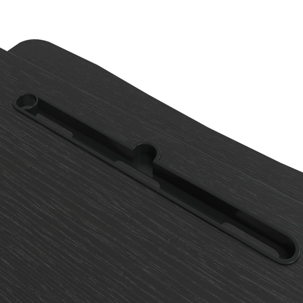 Adjustable Workstation Black Steel and Engineered Wood Compact