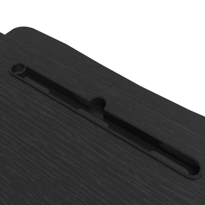 Adjustable Workstation Black Steel and Engineered Wood Compact