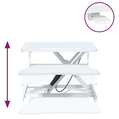 Adjustable Workstation White Steel, Engineered wood Adjustable