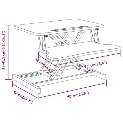 Adjustable Workstation White Steel, Engineered wood Adjustable