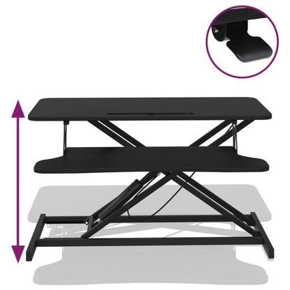 Adjustable Workstation Black Engineered wood, Steel Medium