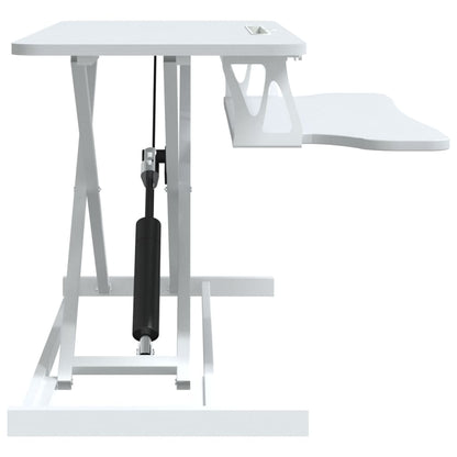 Adjustable Workstation White Steel, Engineered wood Standard