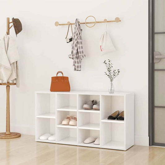 Shoe Bench White 40.6x11.8x21.7" Engineered Wood